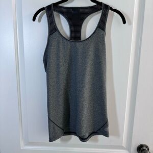 Adidas Gray Black Racerback Tank Athletic Top Size Small